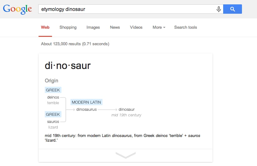Give a word's etymology Give a word's etymology