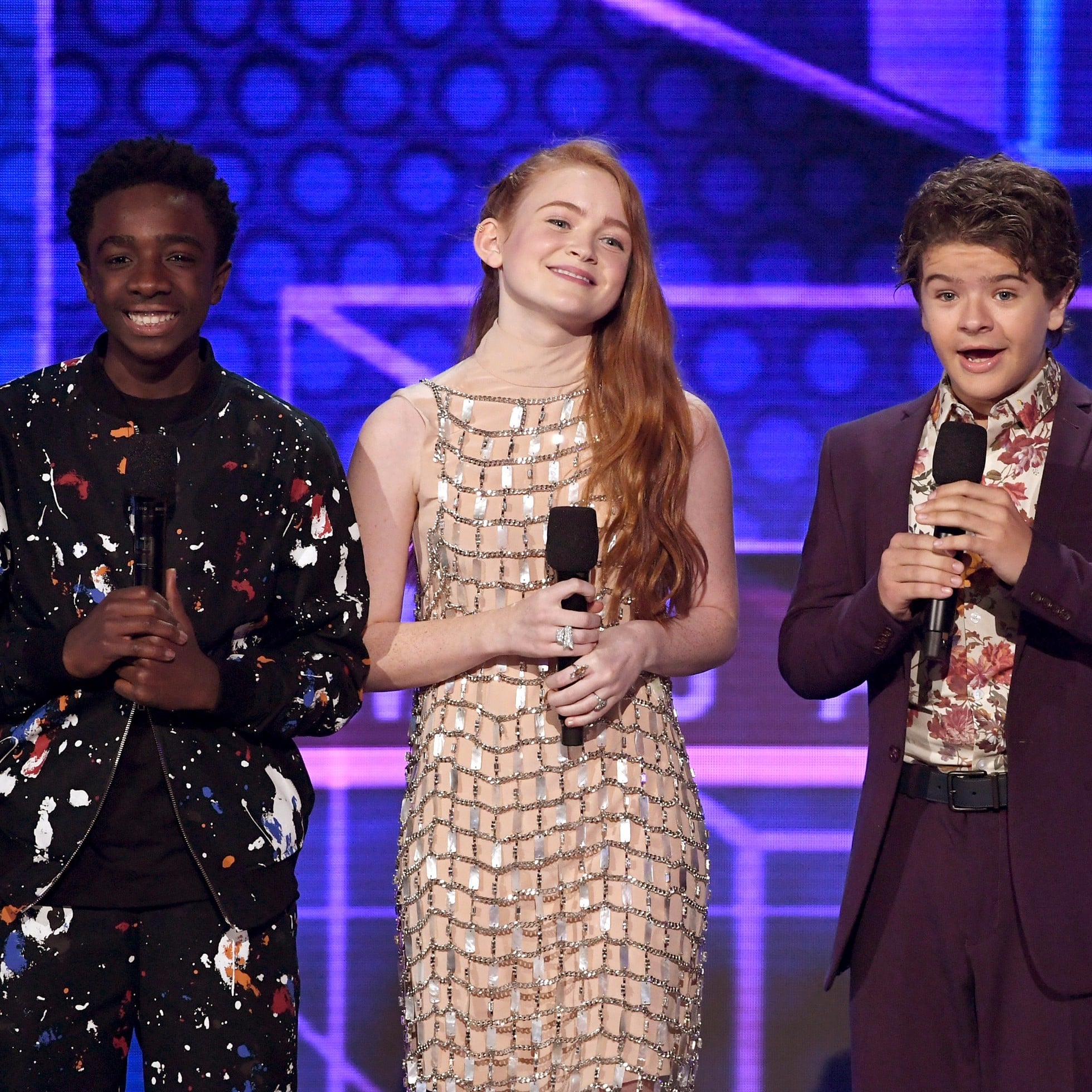 Stranger Things Cast At The 2017 American Music Awards Popsugar Celebrity