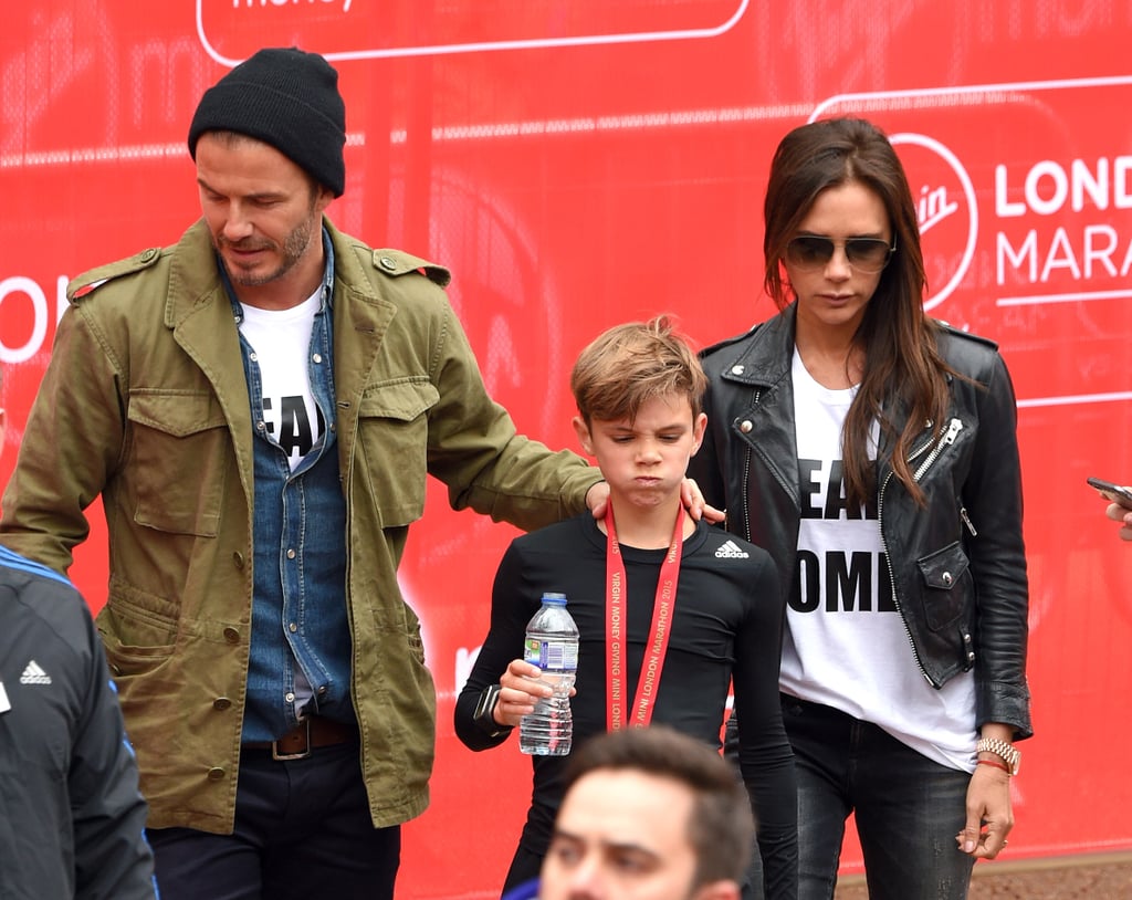Beckham Family at London Marathon 2015 | Pictures