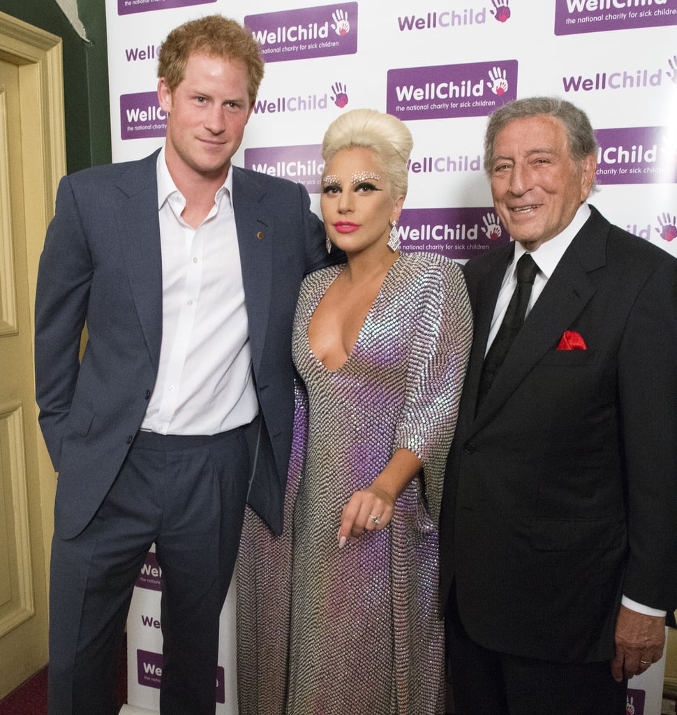 Prince Harry and Lady Gaga at the WellChild Gala in London