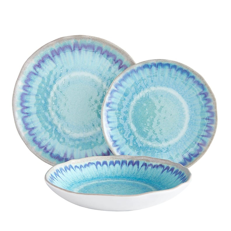 Sea Splash Turquoise Melamine Dinnerware