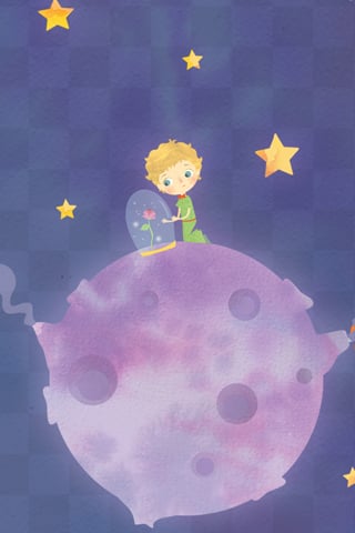 The Little Prince tends to his most beloved possession ...