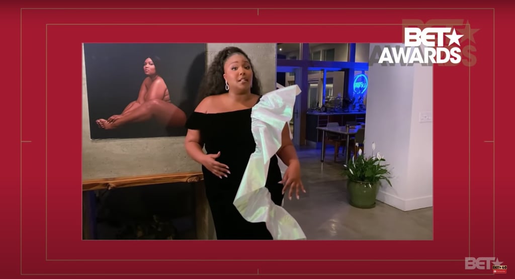 Lizzo's Black Dress With Ruffles at BET Awards