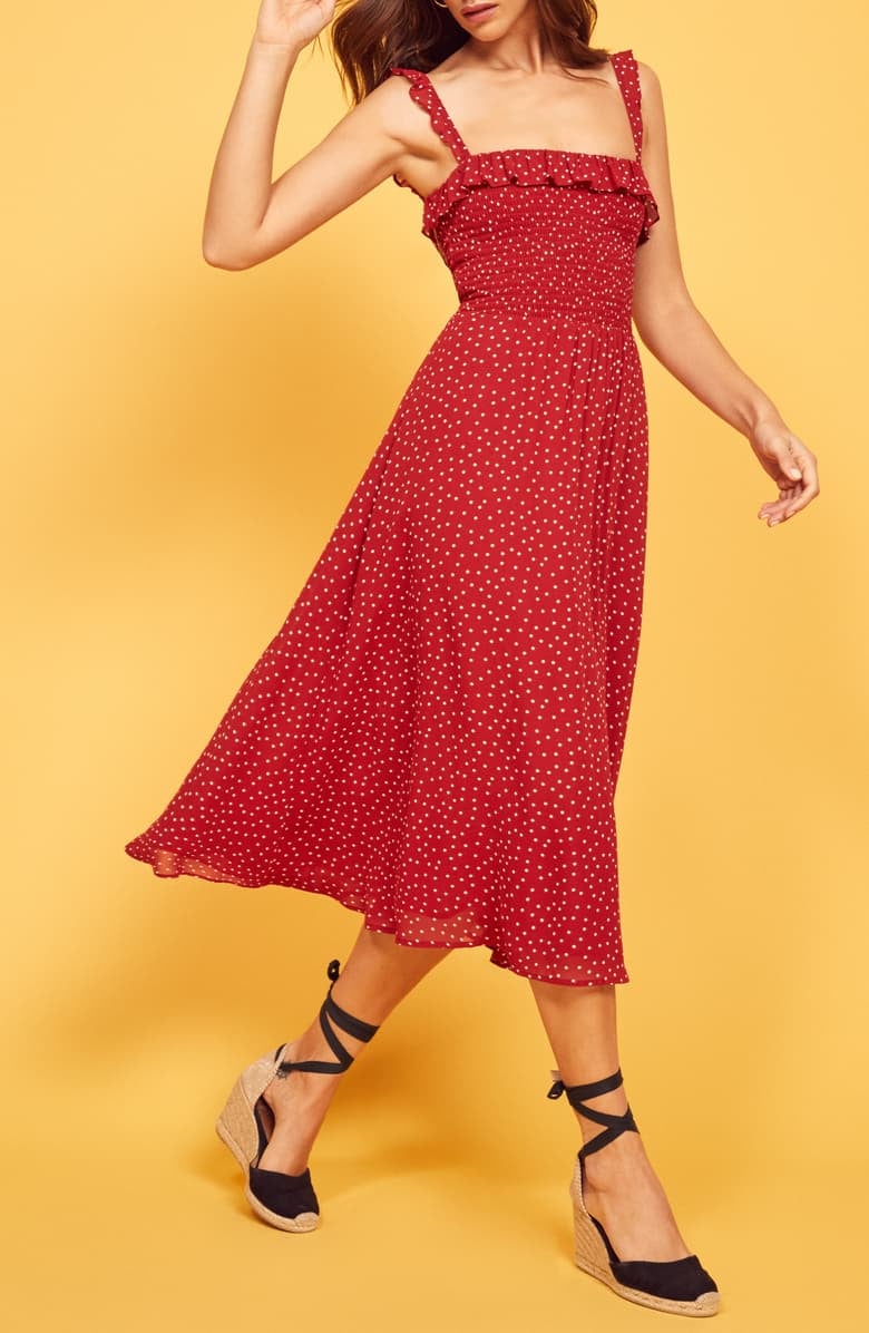 Reformation siesta deals midi dress