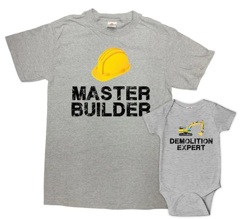 For DIY-ers: Matching Dad and Kid Construction Shirts