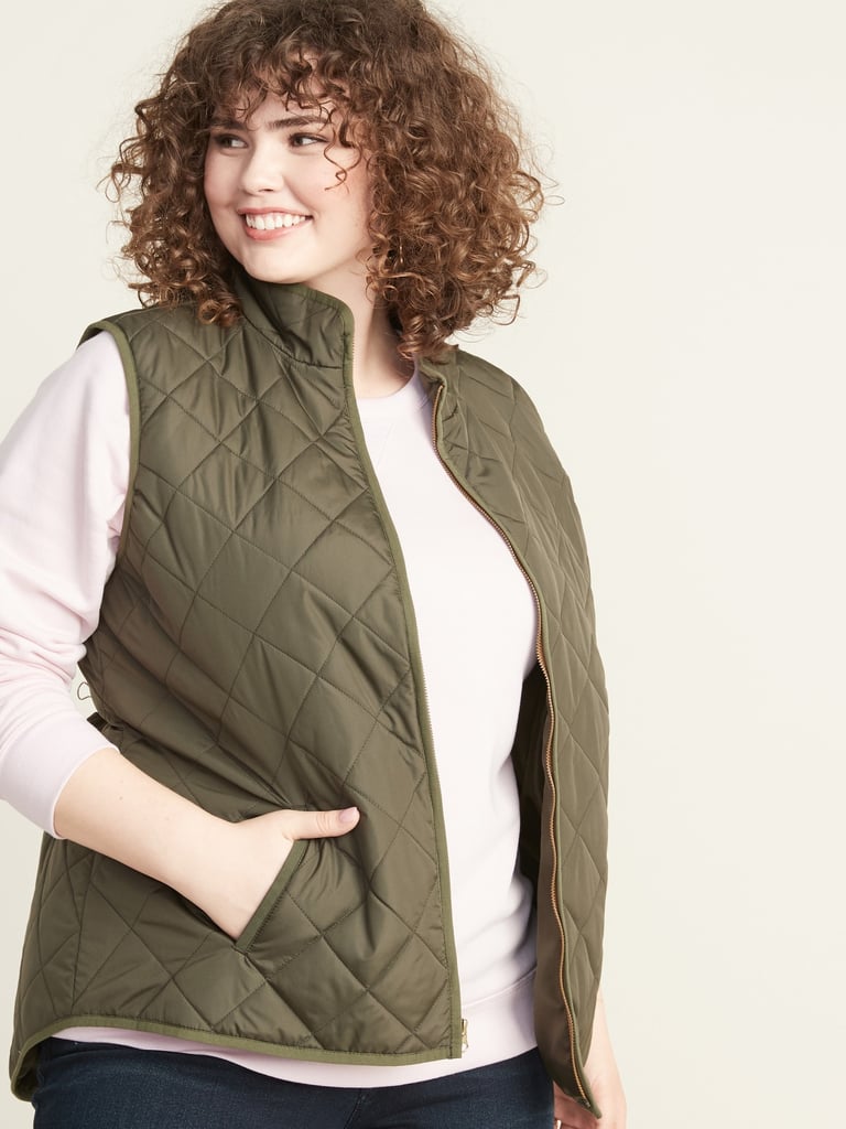 Old Navy Lightweight Diamond-Quilted Plus-Size Zip Vest