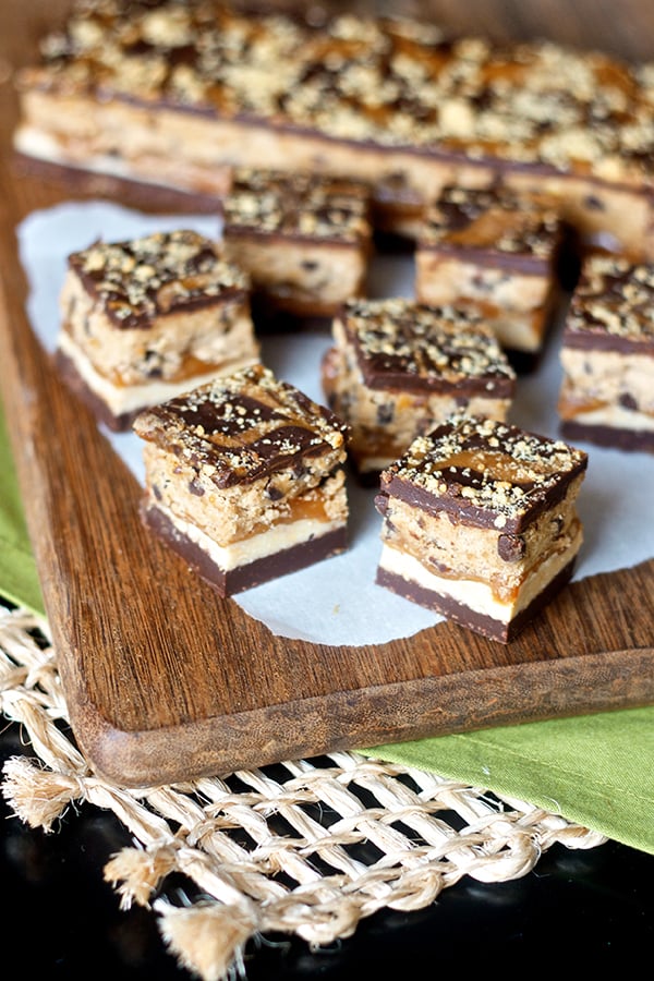 Cookie Butter Cookie Dough Caramel Bars