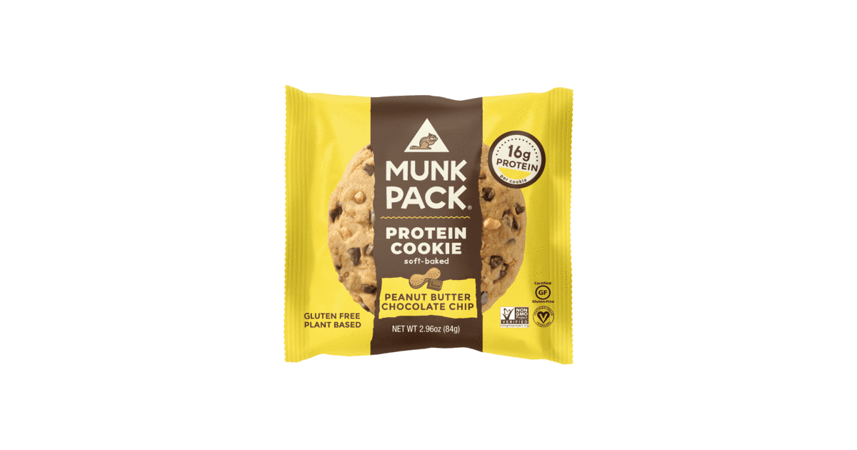 Munk Pack Peanut Butter Chocolate Chip Protein Cookie 5 Tasty Protein