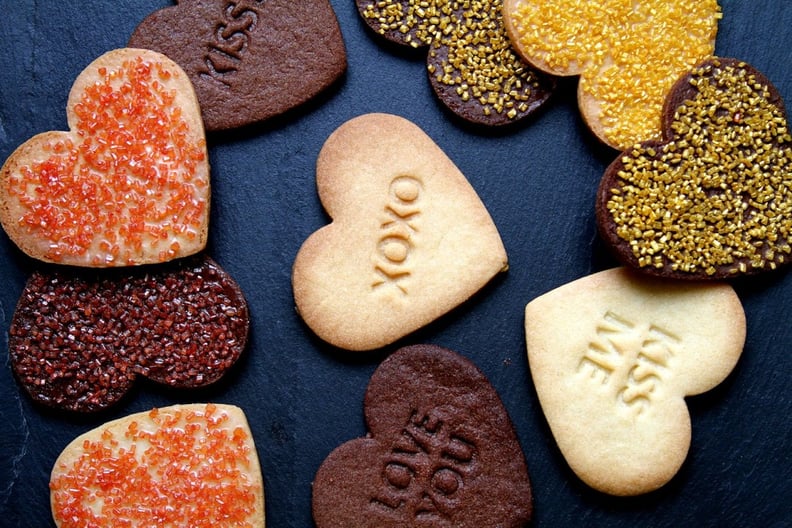 Glitter Conversation Heart Cookies
