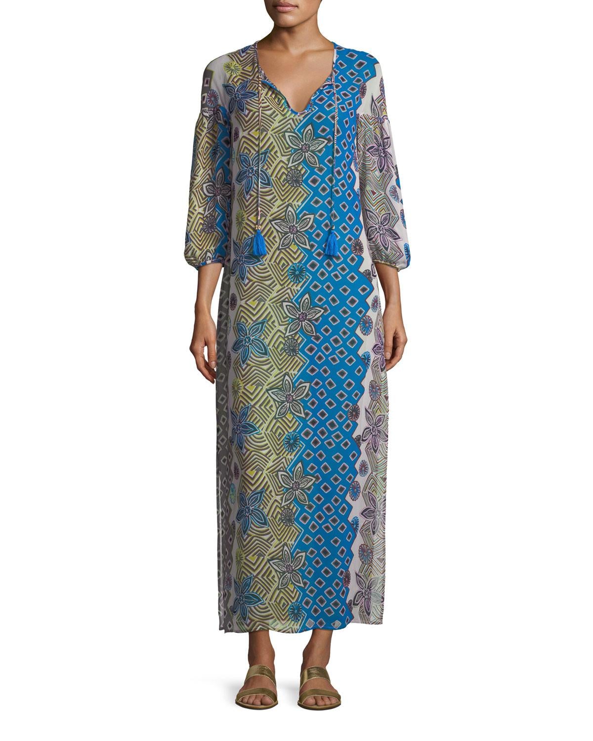 Tory Burch Jacinta Silk Caftan Hillary Clinton s Leisurely
