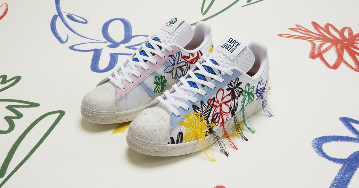 Adidas’s New Vegan Superstar Sneakers Are Covered With Flowers Made Out of Colorful Threads