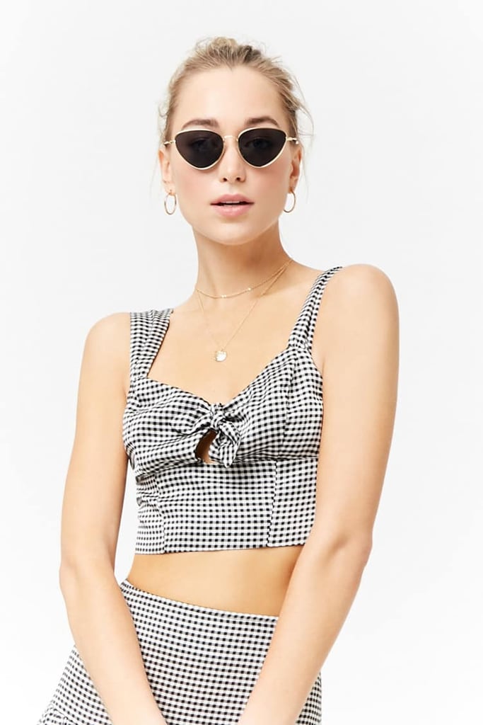 Forever 21 Gingham Crop Top