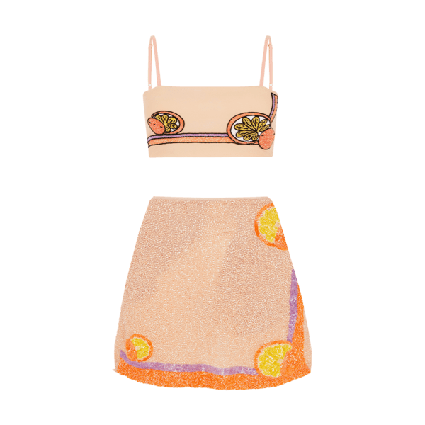 Oceanus Swimwear Melodie Co-ord Peach