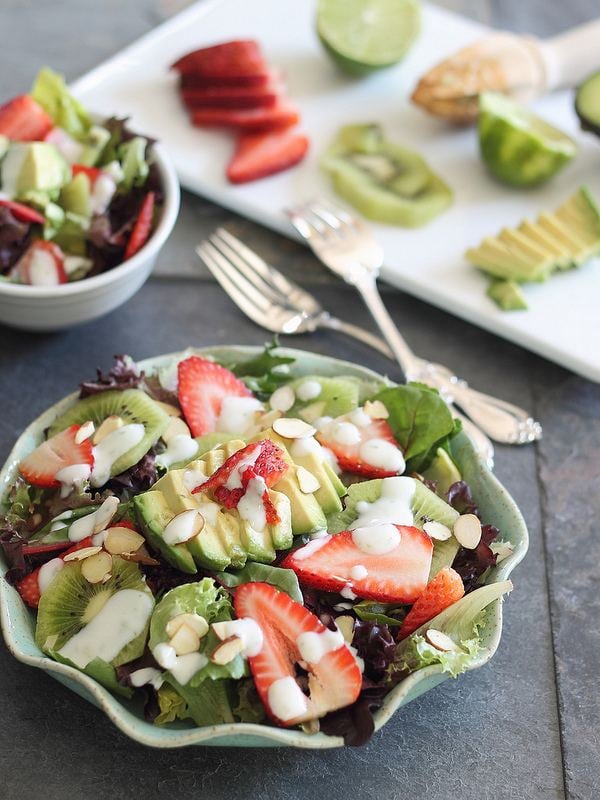 Strawberry Avocado Honey Lime Salad