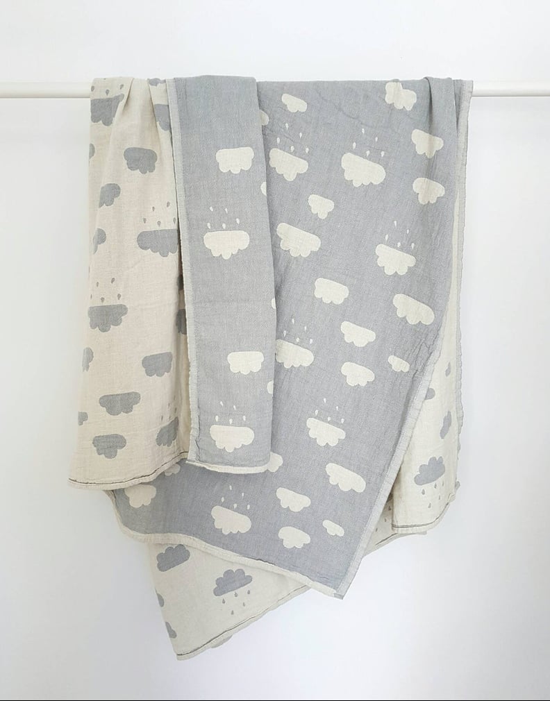 For Cuddle Couch Sessions: Gray Clouds Blanket Throw