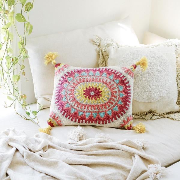 Jungalow Sunflower Hook Pillow by Justina Blakeney