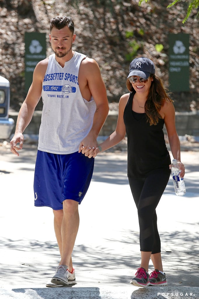Lea Michele and her boyfriend, Matthew Paetz, held hands on a hike in LA on Sunday.