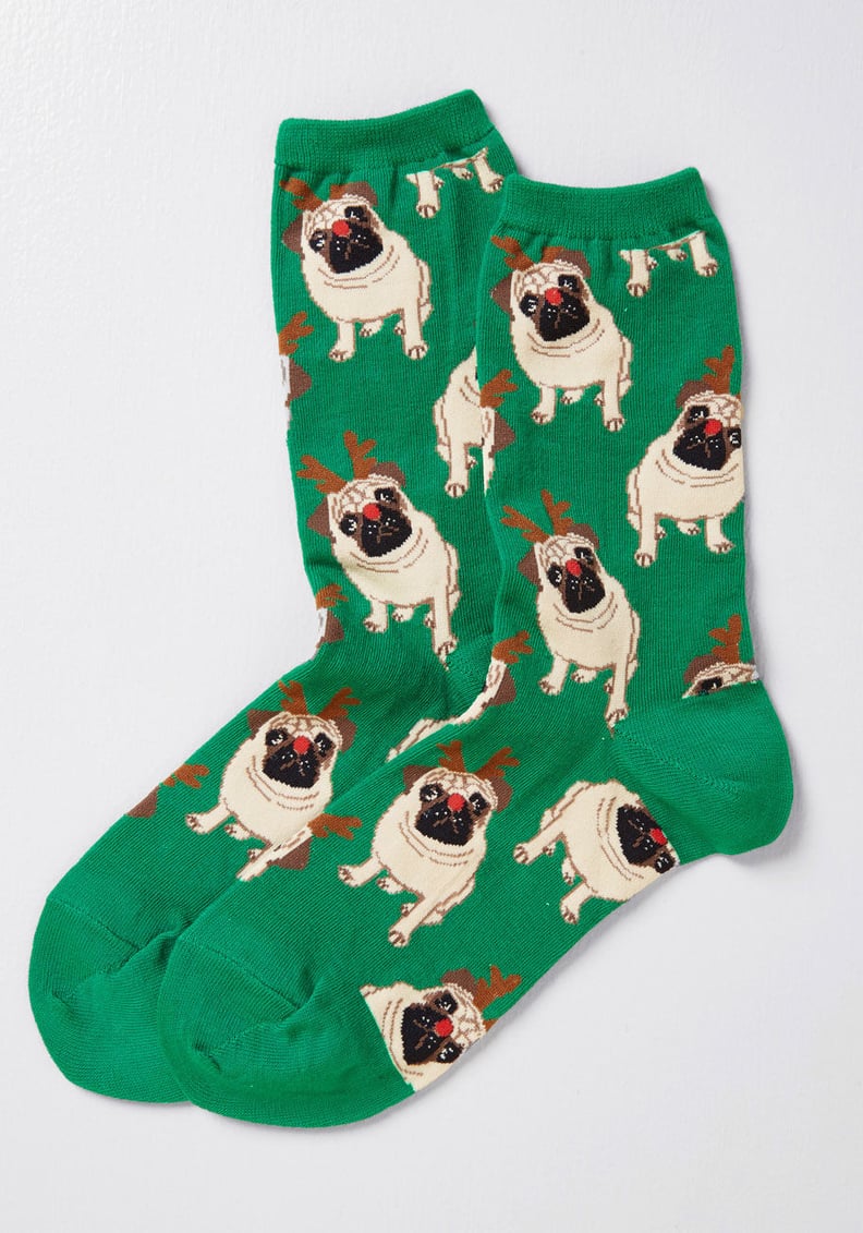 Ruff on the Housetop Socks in Green