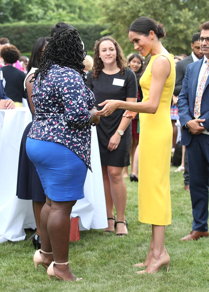 Meghan Markle Yellow Brandon Maxwell Dress