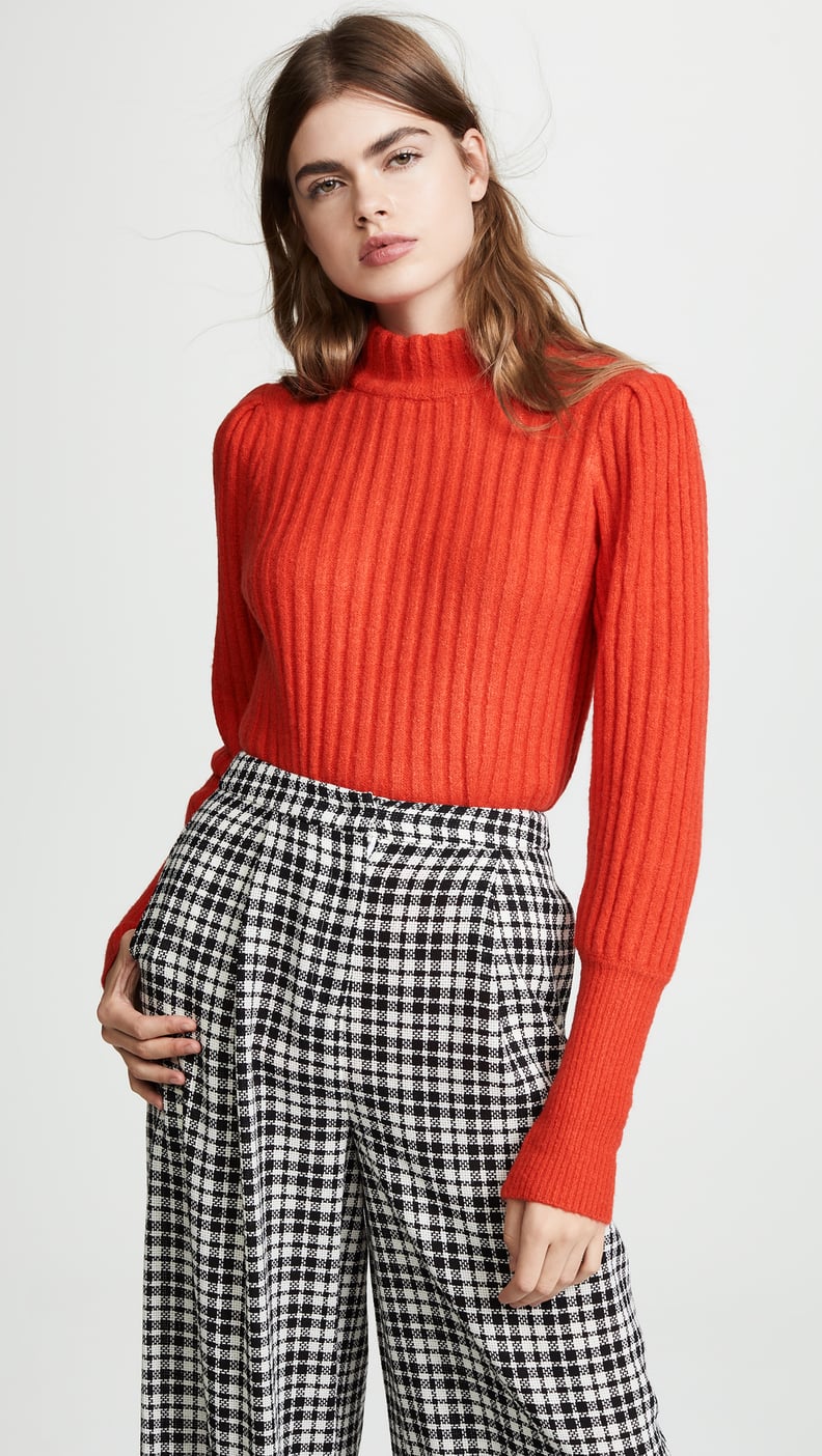 WAYF Miles Puff Sleeve Turtleneck