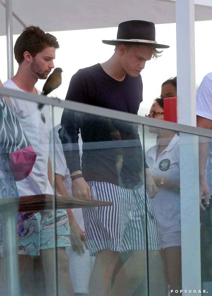 Miley Cyrus and Patrick Schwarzenegger at Art Basel 2014