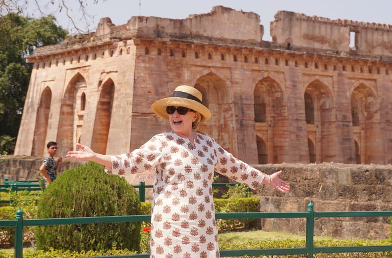 Hillary's White Printed Caftan