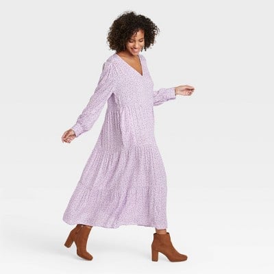 A New Day Long Sleeve Tiered Dress