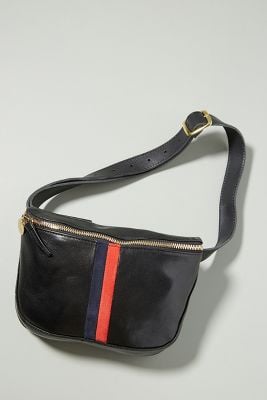NEW Clare V. Striped Woven Petal Leather Belt Bag Fanny Pack Anthropologie