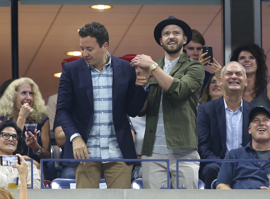 Justin Timberlake and Jimmy Fallon at the US Open 2015