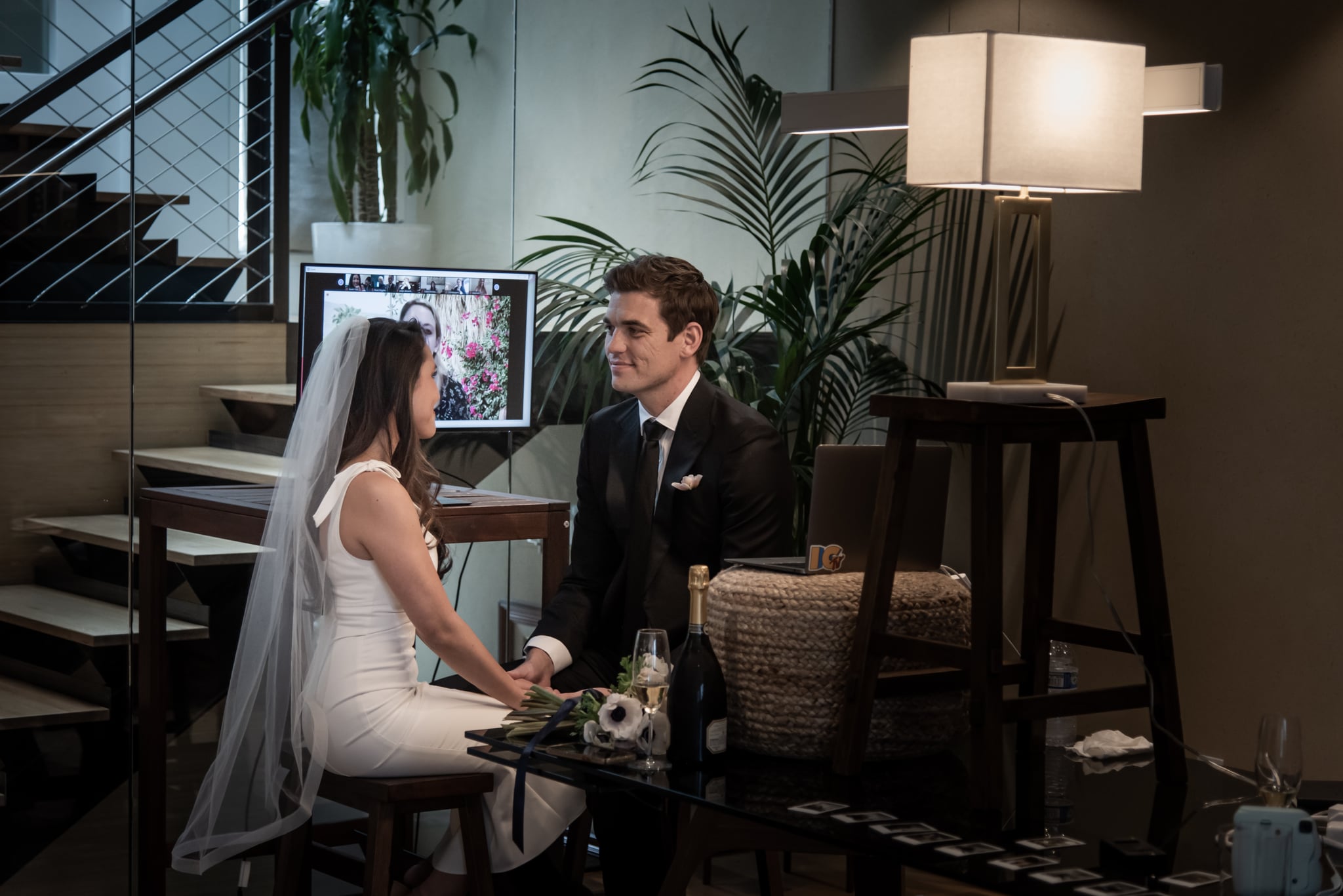 How A Bride Got Ready For A Virtual Wedding During Covid 19 Popsugar Beauty