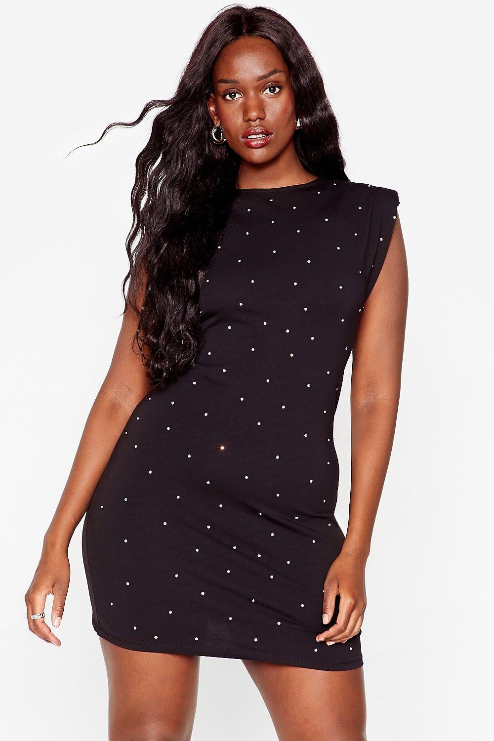 Nasty Gal Glitter Polka Dot Mini Dress