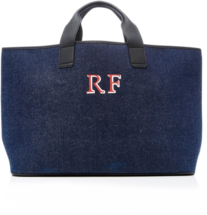 Rae Feather Denim Leather Tote