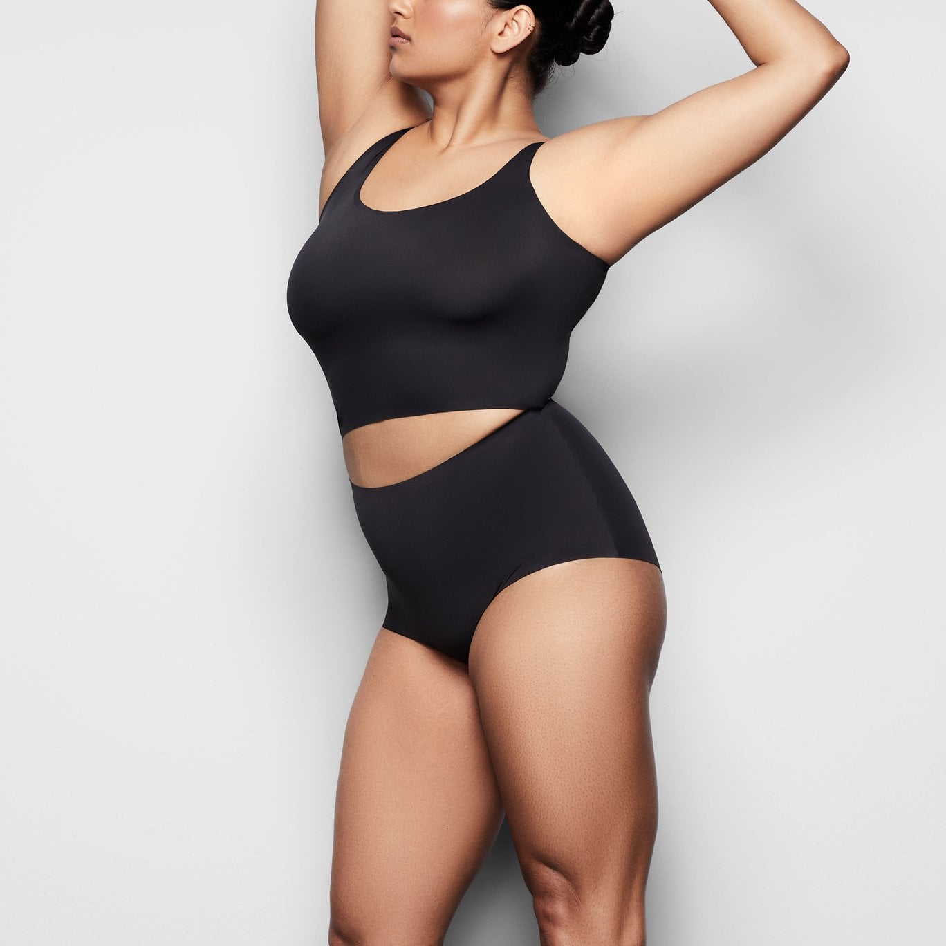 Skims Smooth Essentials Boyshort - Onyx, Kim Kardashian's New Skims Smooth  Essentials Collection Promises an Invisible Look and Feel
