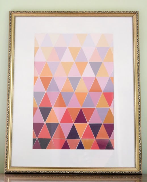 Paint Chip Triangle Art