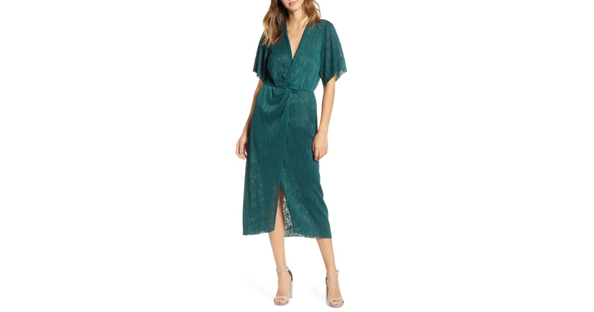 All in favor dolman plissé midi dress 2025
