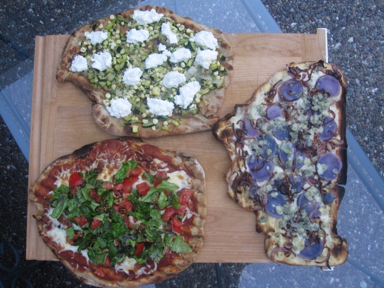 Grilled Red, White, and Blue Pizzas