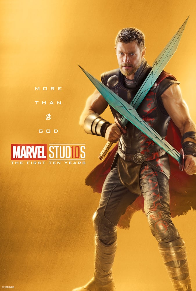 Thor Odinson Marvel Studios Celebrating 10th Anniversary Posters