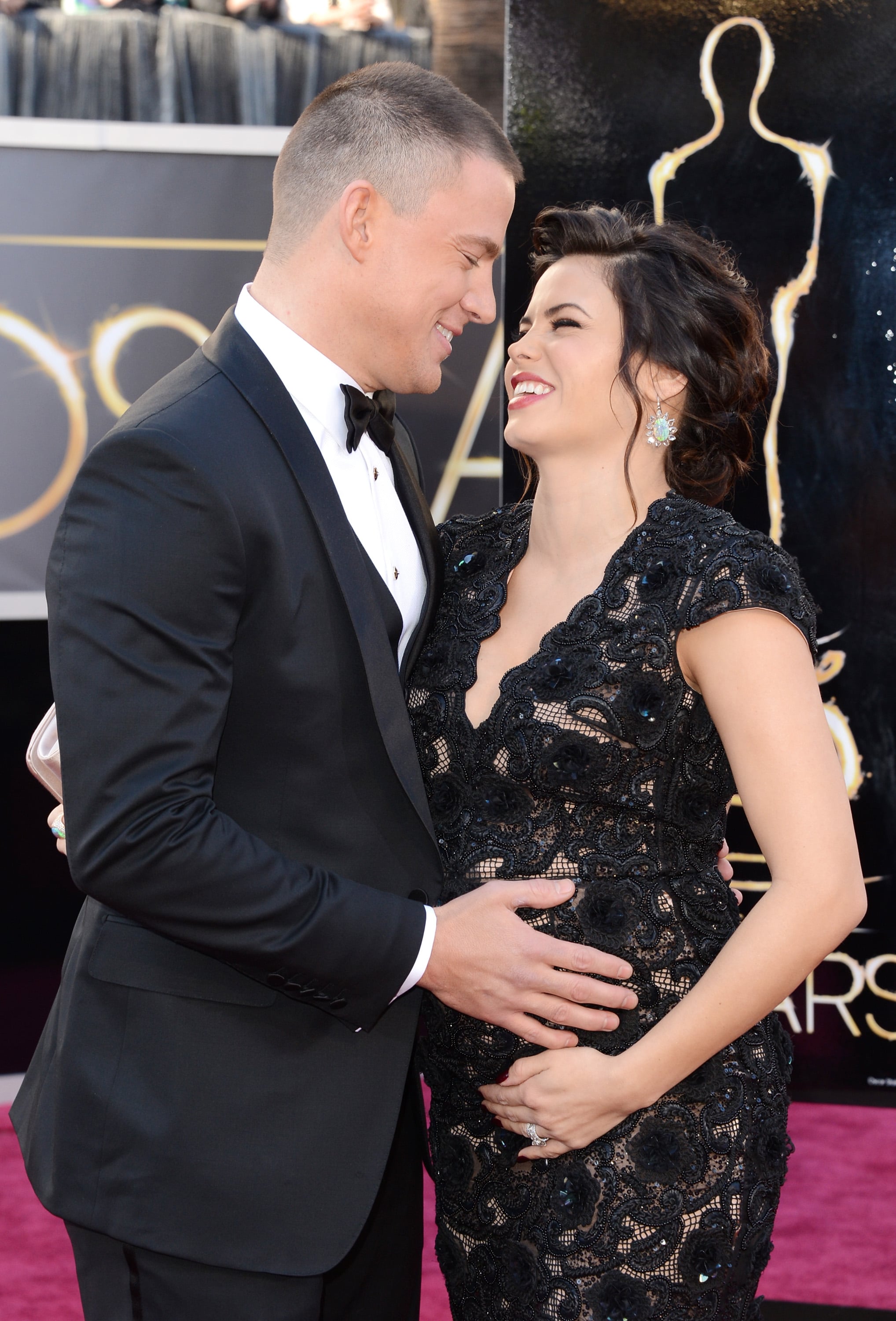 Channing Tatum And His Pregnant Wife Jenna Dewan Shared A Sweet The 30 Best Candid Oscars Red Carpet Pictures Popsugar Celebrity Photo 31