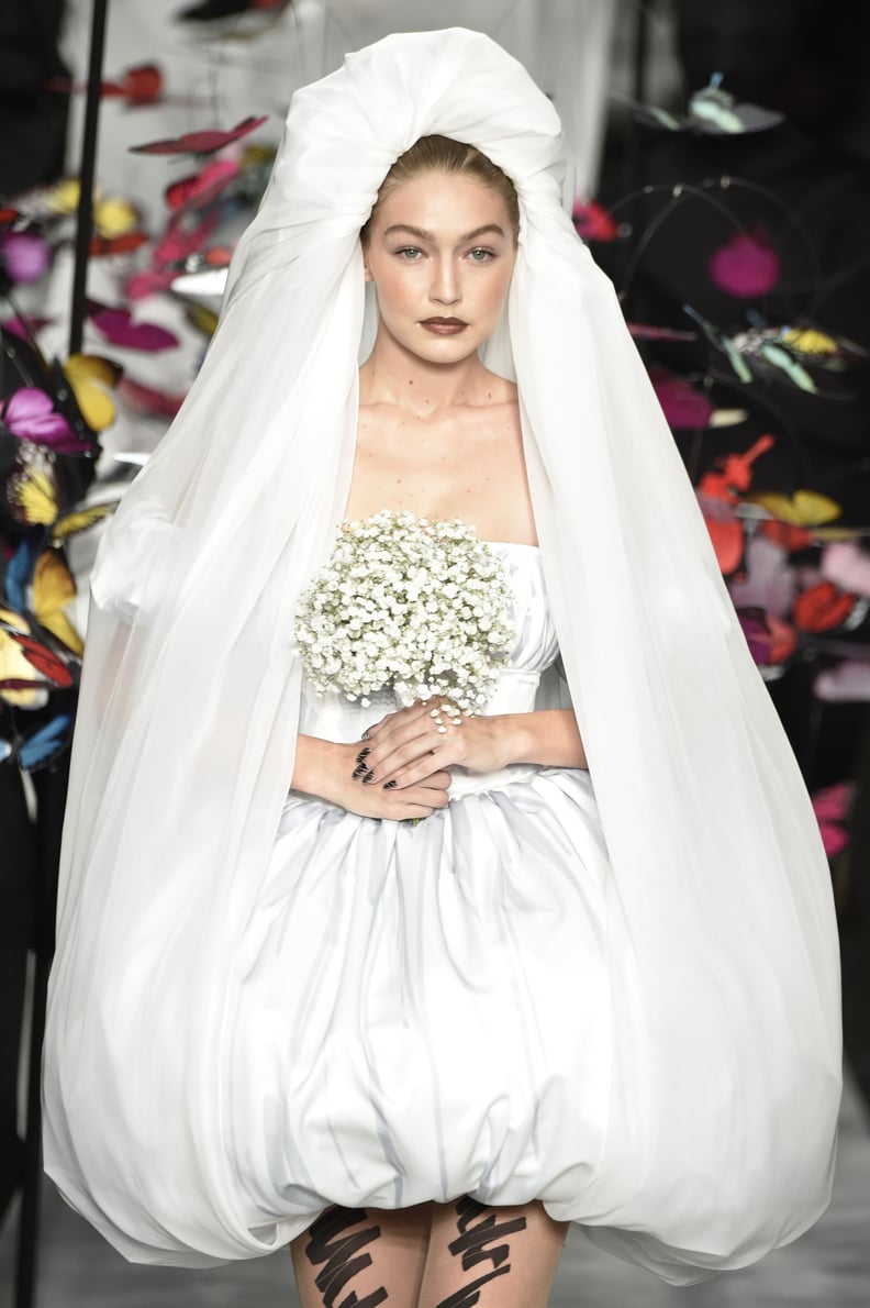 Gigi Hadid Wearing a Wedding Dress at the Moschino 2020 Show | POPSUGAR ...