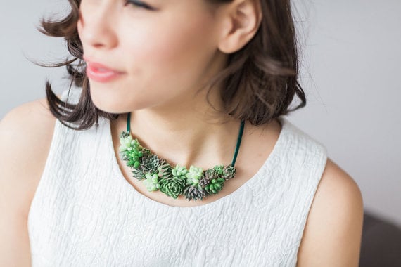 Succulent Statement Necklace