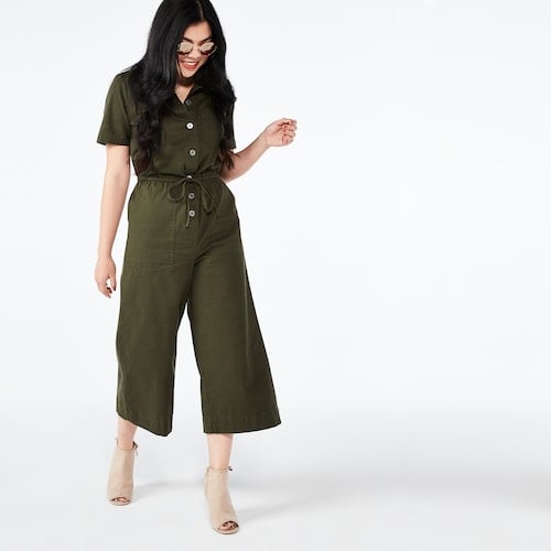 POPSUGAR at Kohl's Collection Cropped Wide-Leg Jumpsuit