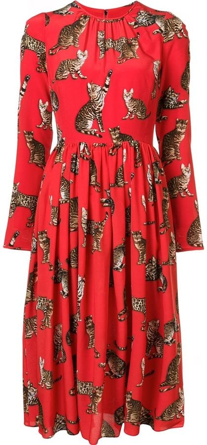 Dolce & Gabbana Cat Print Dress ($2,445)