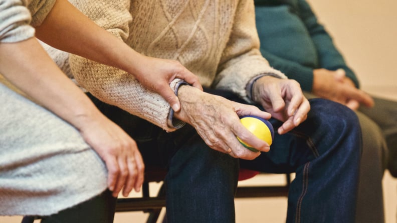 Visit with the elderly at a senior home.