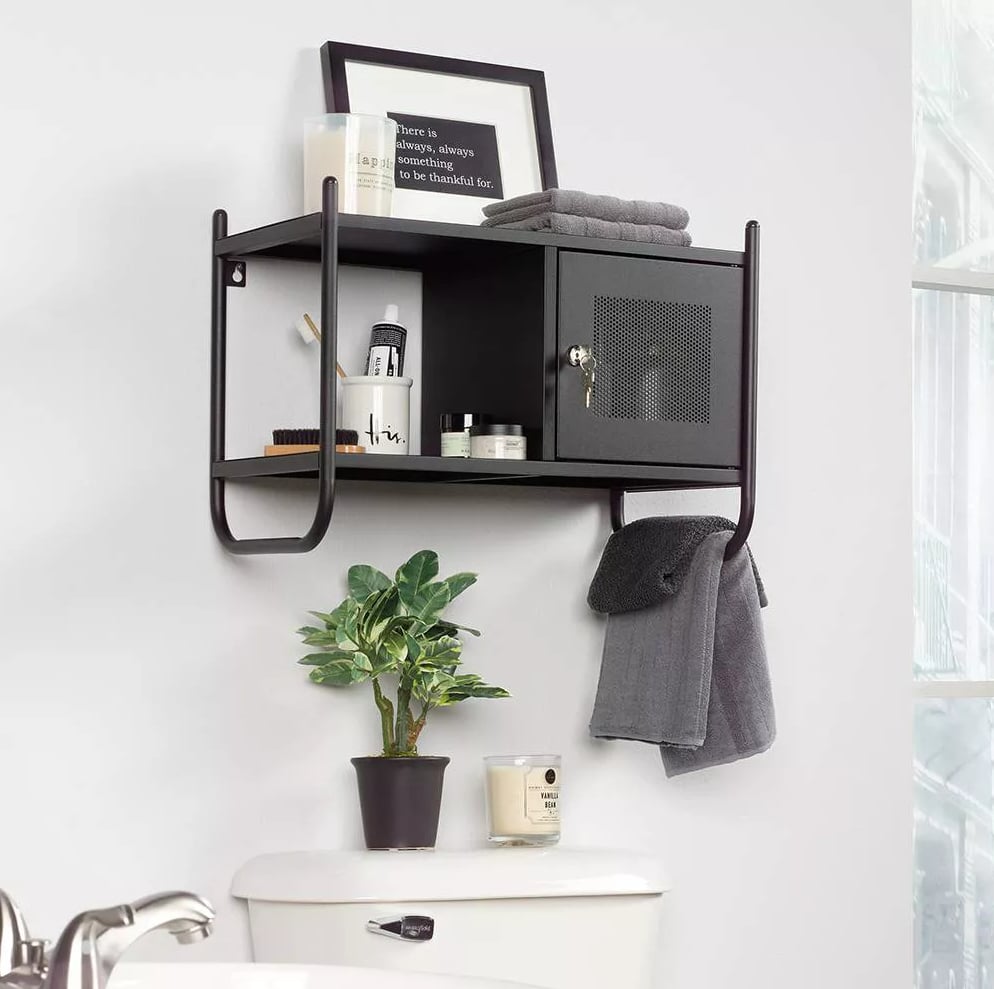 decorative wall shelves for bathroom