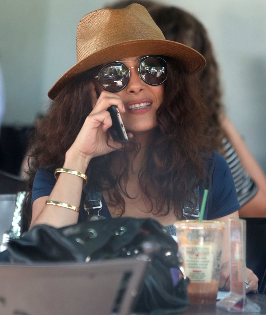 Salma Hayek's Frizzy Curly Hair