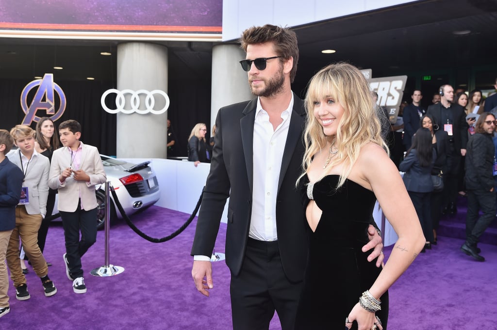 Miley Cyrus and Liam Hemsworth at Avengers Endgame Premiere
