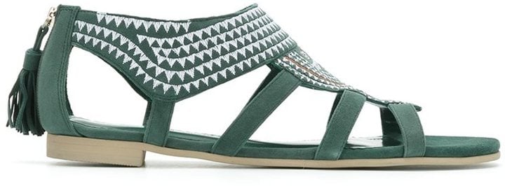 Sarah Chofakian embroidered flat sandals