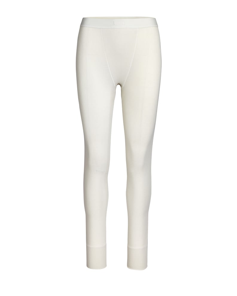 Skims Cotton Ribbed Thermal Legging in Bone