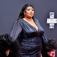 Lizzo Shows Off Her Feathered Sleeves and Thigh-High Slit at the BET Awards