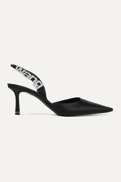 Alexander Wang Grace Crystal-Embellished Satin Pumps